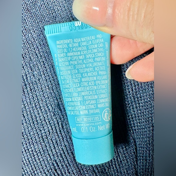 CLARINS Air France inflight blue & grey fabric zip amenity kit - Picture 10 of 12